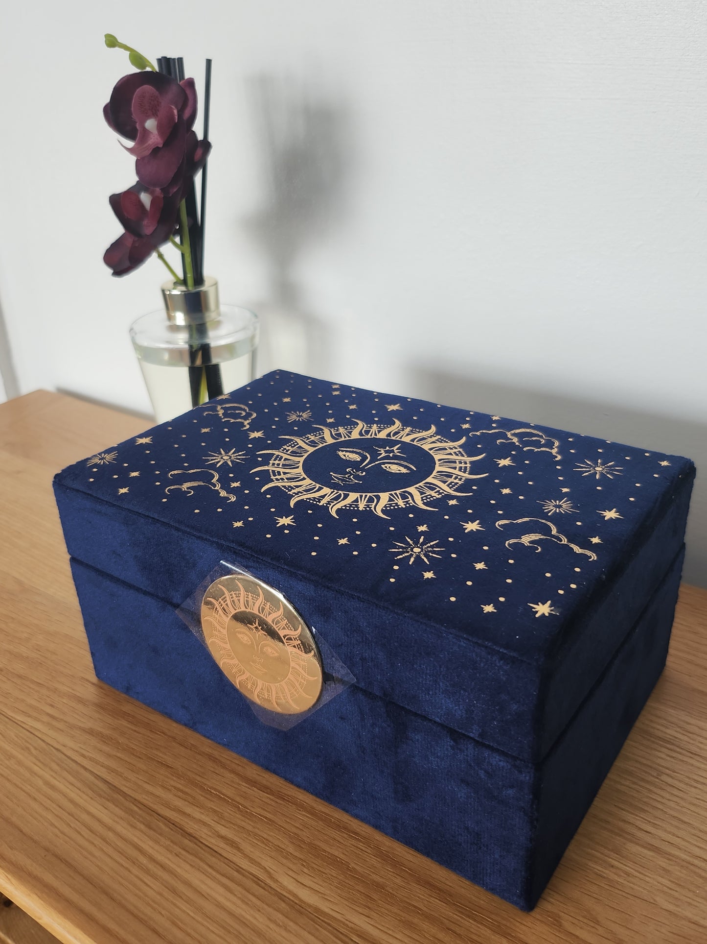 Blue Velvet Sun Jewellery Box