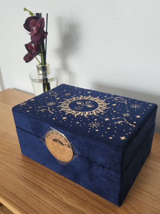 Blue Velvet Sun Jewellery Box