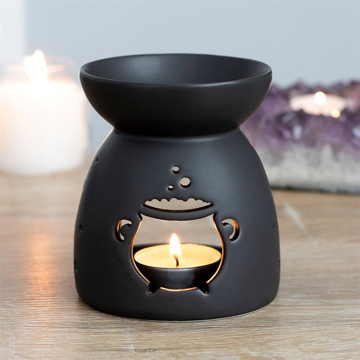 Black Cauldron Cut Out Wax & Oil Burner