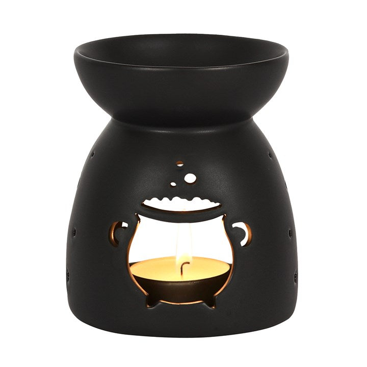 Black Cauldron Cut Out Wax & Oil Burner