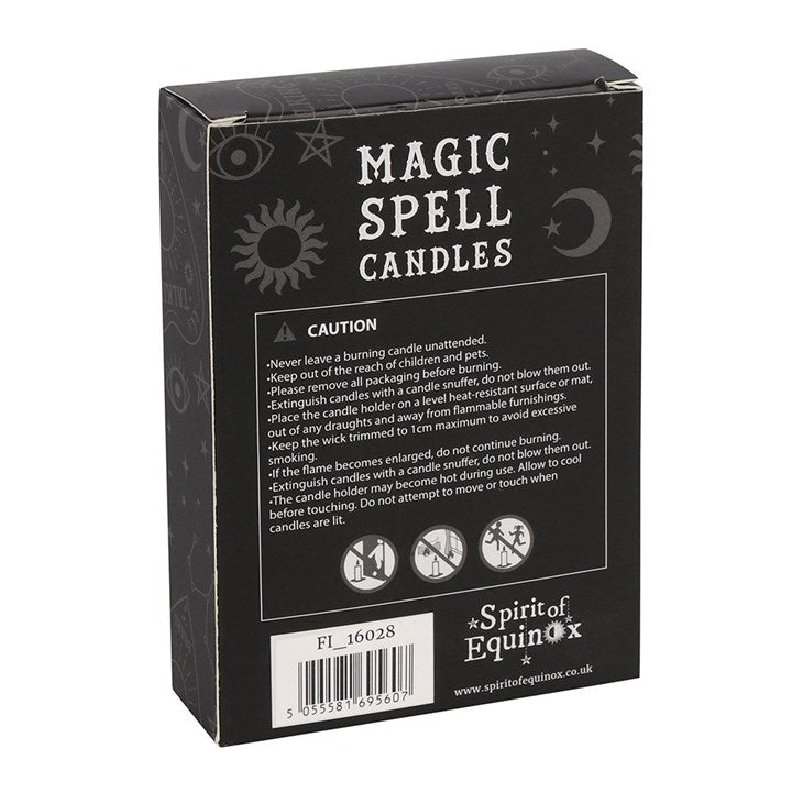 Set of 12 White 'Happiness' Spell Candles