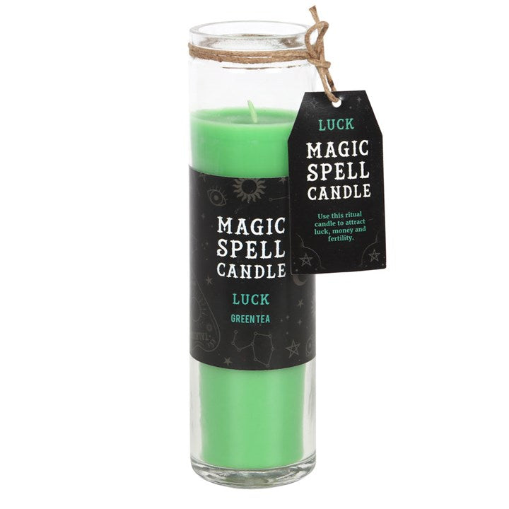 Green Tea 'Luck' Spell Tube Candle