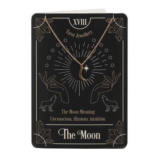 The Moon Tarot Necklace on Greeting Card