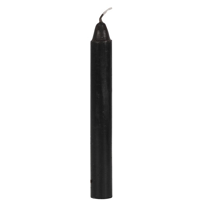 Set of 12 Black 'Protection' Spell Candles