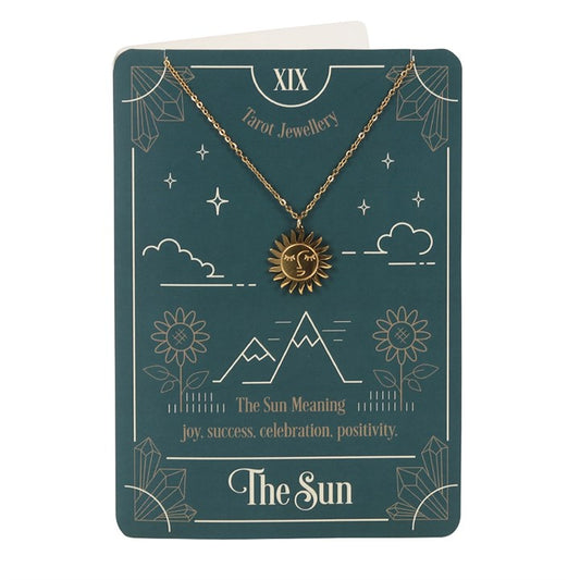 The Sun Tarot Necklace on Greeting Card