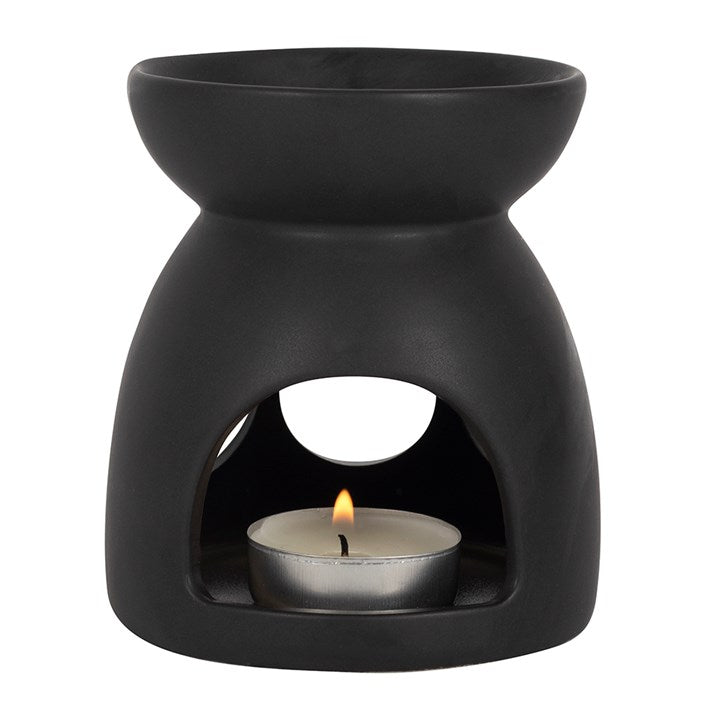 Black Triple Moon Cut Out Wax & Oil Burner