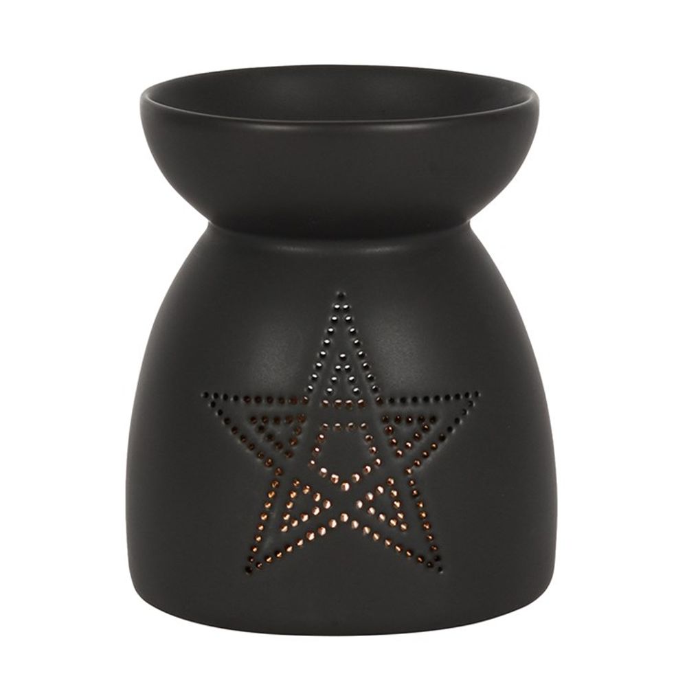 Black Pentagram Cut Out Wax & Oil Burner