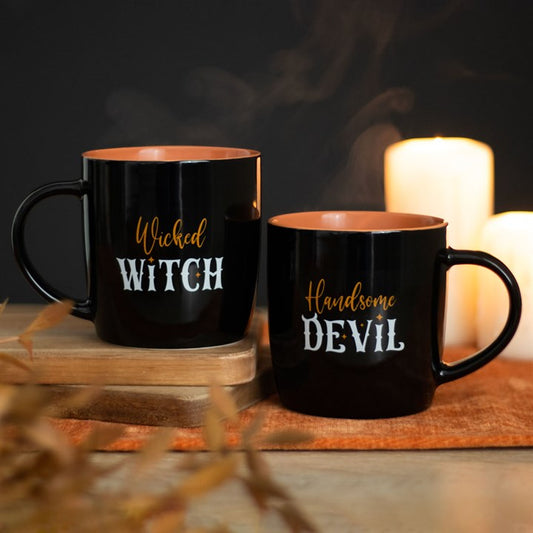 Wicked Witch and Handsome Devil Couples Mug Set