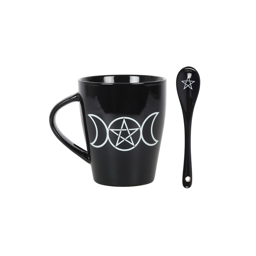 Triple Moon Mug and Spoon Set