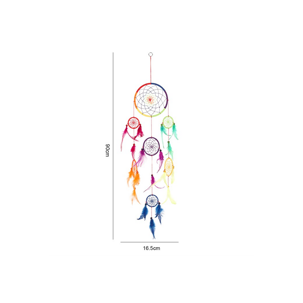 90cm Multi Rainbow Dreamcatcher