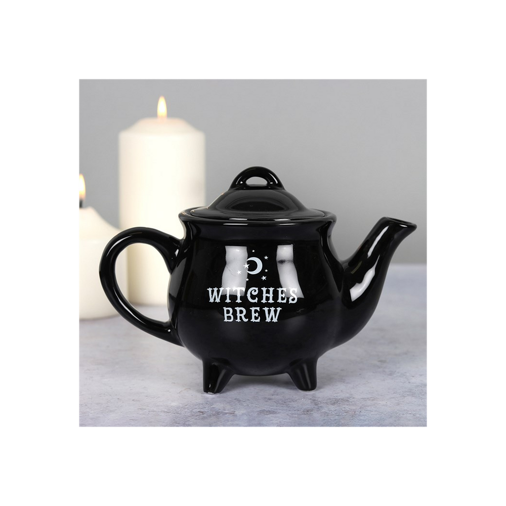 Witches Brew Black Ceramic Tea Pot