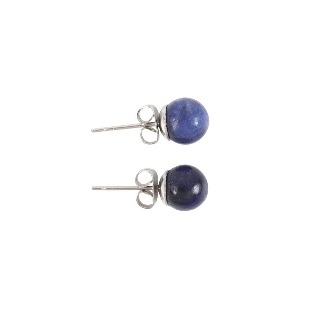 Sodalite Semi Precious Crystal Earrings